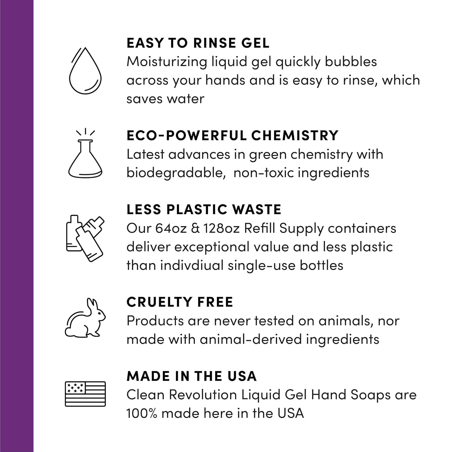 Clean Revolution Liquid Gel Hand Soap Refill with Real Essential Oils – Sulfate-Free Gel Hand Wash, Moisturizing Bulk Refill, Non-Toxic Formula, Made in the USA(Natural Lavender) 128 Fl Oz, 4 Pack