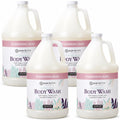 Ginger Lily Farms Botanicals Nourishing Body Wash, 100% Vegan & Cruelty-Free, Whispering Rose Scent, 1 Gallon (Pack of 4)