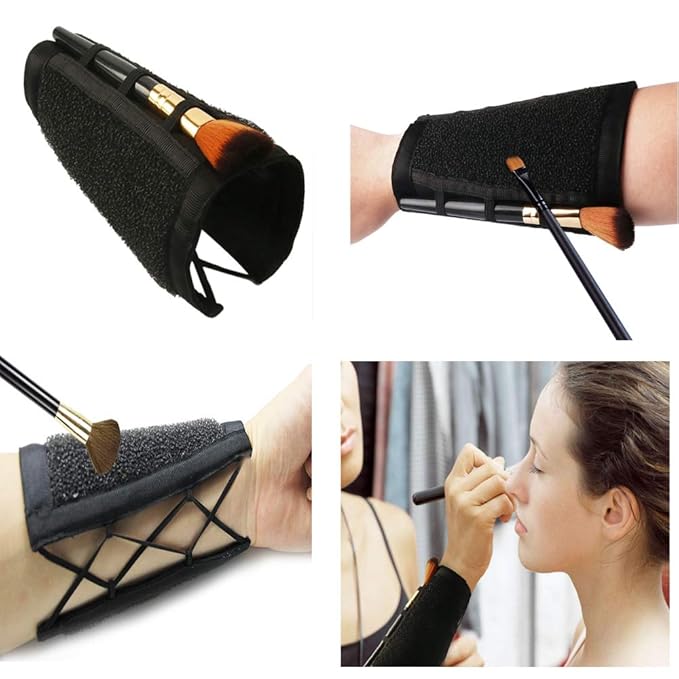 Pinkiou Makeup Brushes Color Removal Cleaner Sponge + Switch Armband Cleaner Arm Sponge 2 in 1 Set