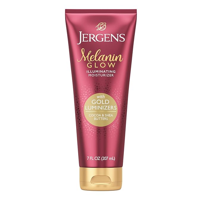 Jergens Melanin Glow Illuminating Moisturizer, Gold, 7 fl oz