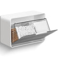 Wall Mount Qtip Holder No Drilling, Cotton Swabs Holder for Bathroom