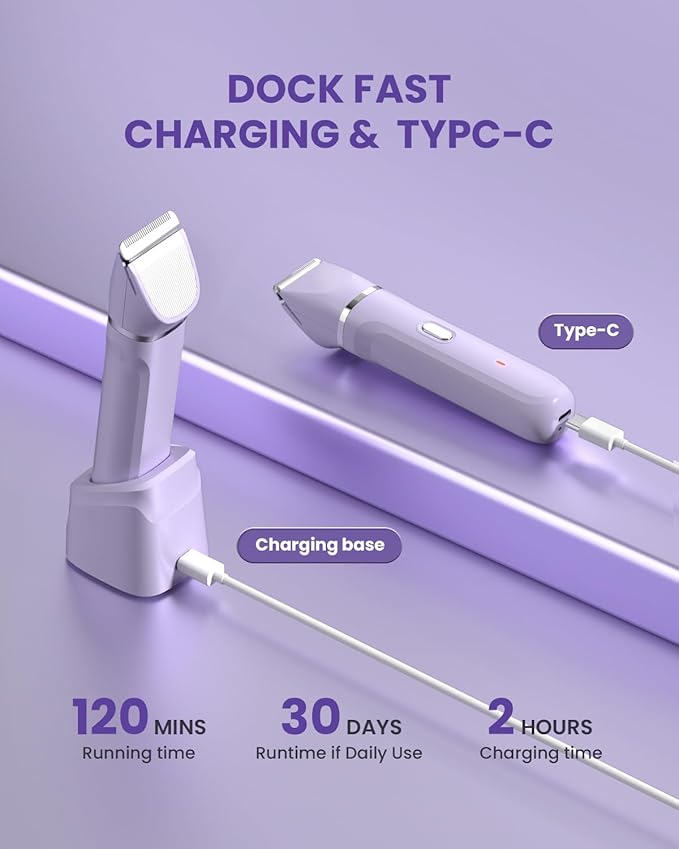 Bikini Trimmer for Women,5 in 1 Waterproof Electric Razors for Women Pubic Facial Nose Body Leg Hair Removal, Anniversary Birthday Christmas gifts for women self care, Stocking Stuffers for Teen Girls