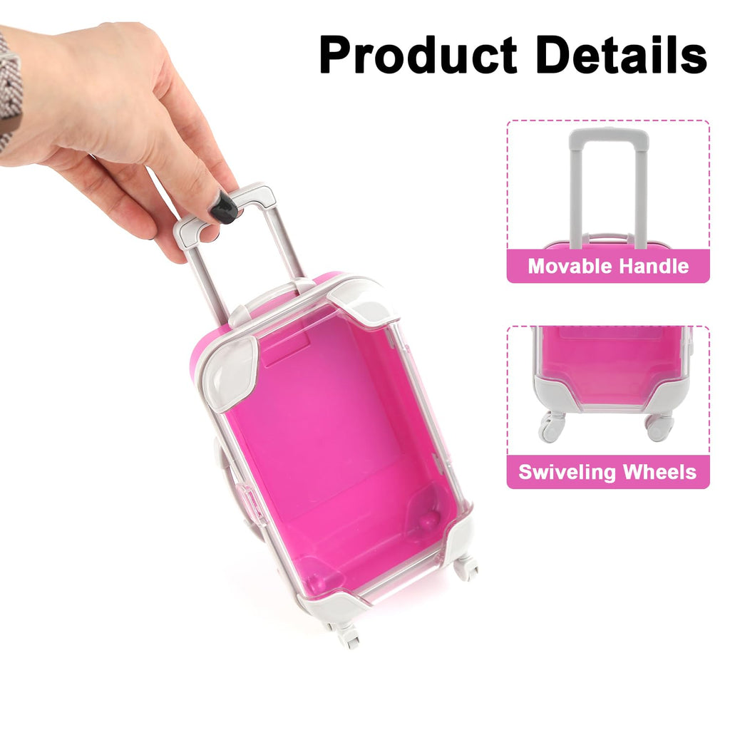 ASUNFO 6 Pcs Mini Suitcase Gift Box Candy False Eyelashes Small Suitcase