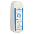 ForPro Professional Collection Stainless Steel Pedi File Refill, 180 Grit, White, EZ-Strip Peel Pedicure Refill Pads, 1.25” W x 4” L, 50-Count