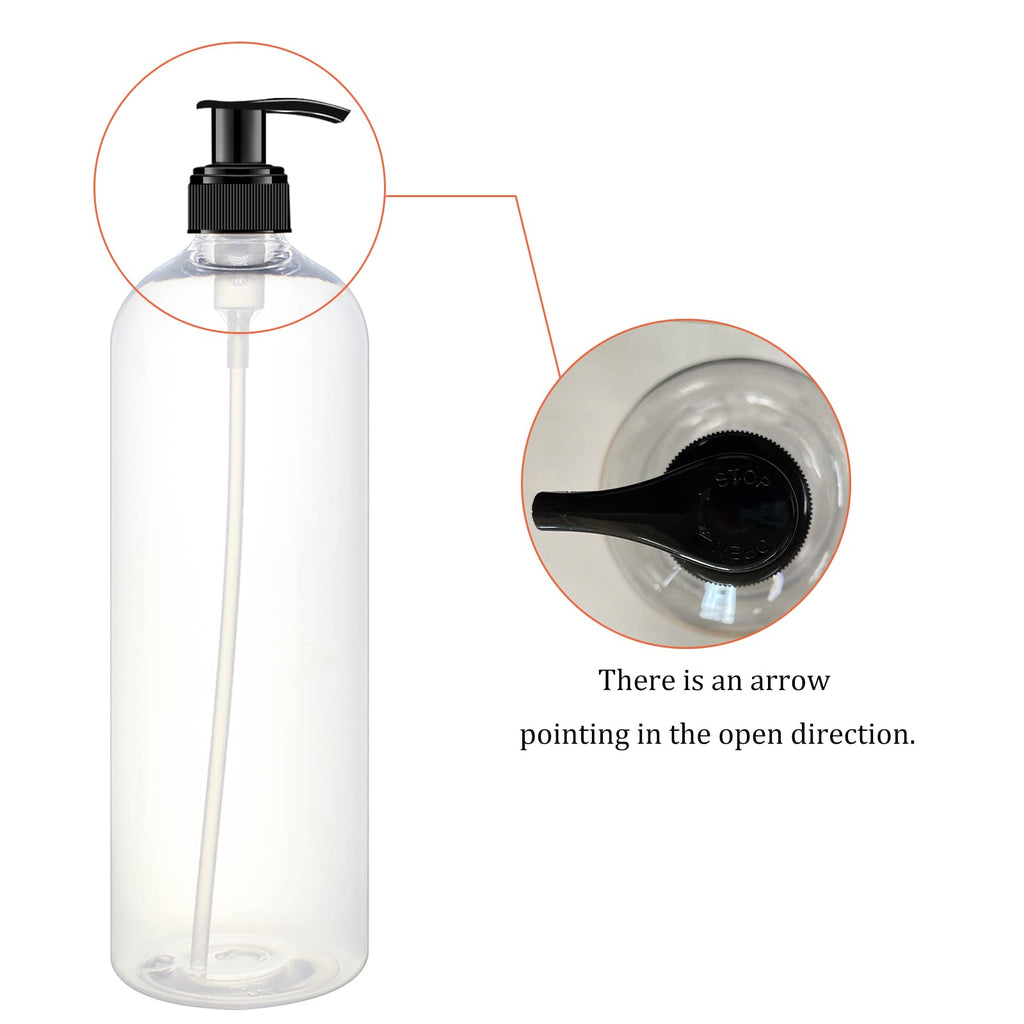 BPFY 6 Pack 32 oz Shampoo and Conditioner Dispenser Bottles with Pump for Conditioner, Soap, Lotions, 32 oz Empty Plastic Pump Bottle Dispenser with Labels Funnel, Chalk,Pen
