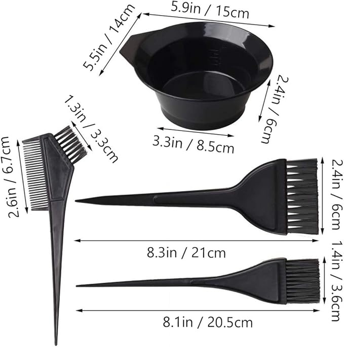Healifty Hair Dye Coloring Kit 20Pcs - Hair Dye Bowl, Hair Dye Brush, Hair Dye Comb, Hair Coloring Cape, Ear Cover, Gloves, Hairpin, Hair Dying Accessory Kit for Hair Coloring