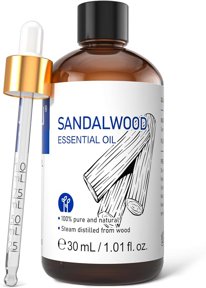 HIQILI Sandalwood Essential Oils for Skin, Diffuser & Candle Soap Making