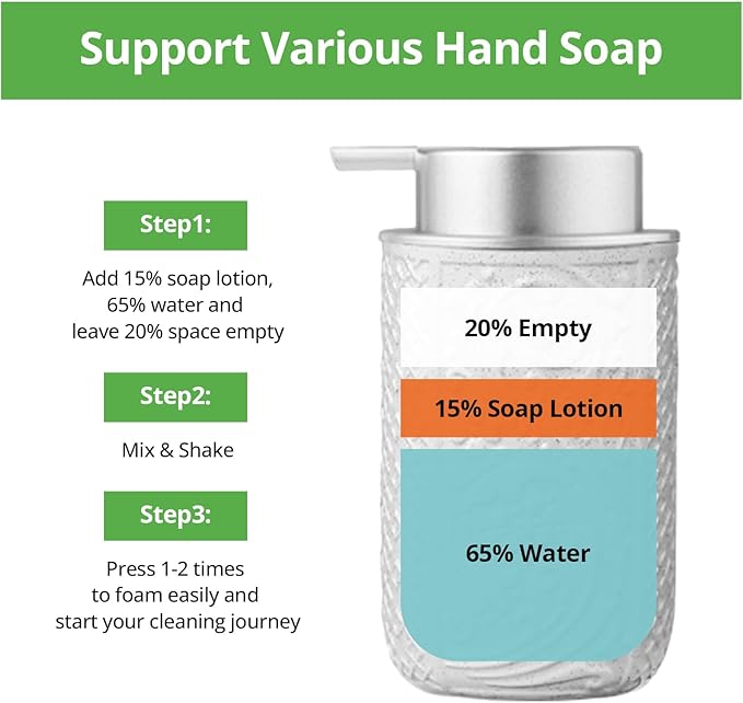 12OZ/350ML Ceramic Foaming Soap Dispenser Empty Hand Soap Dispenser Refillable Lotion Containers with Pump