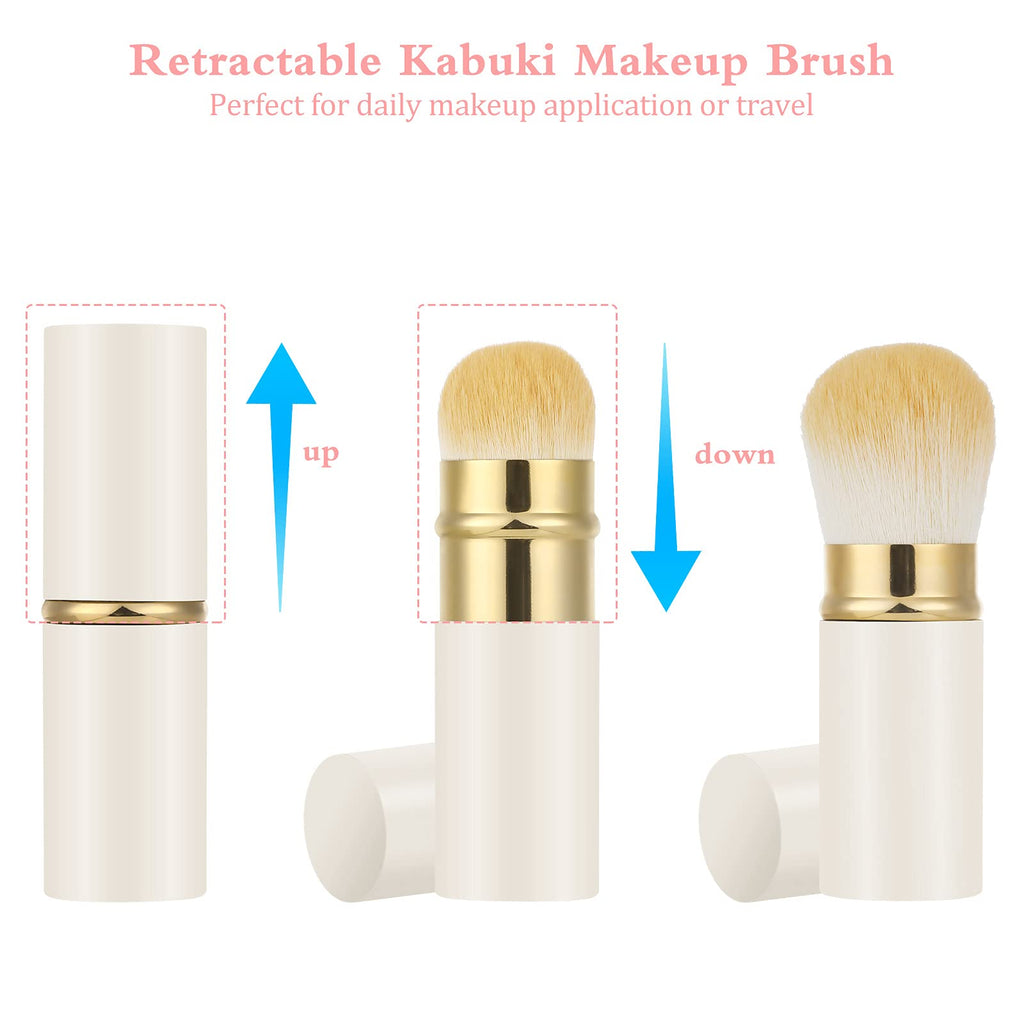 Retractable Makeup Brush, Travel Kabuki Face Blush Brush