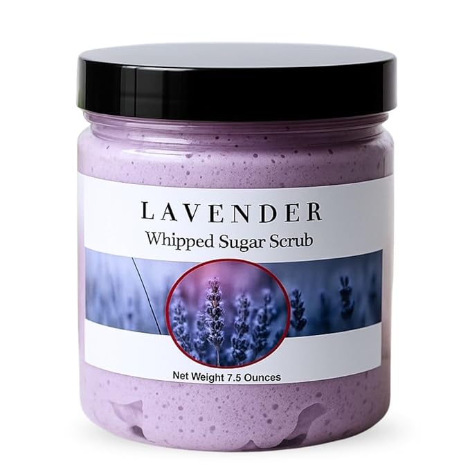 Nature Skin Shop Relaxing Lavender Whipped Ritual Polish – Calming Whipped Exfoliating Body Scrub, 8oz