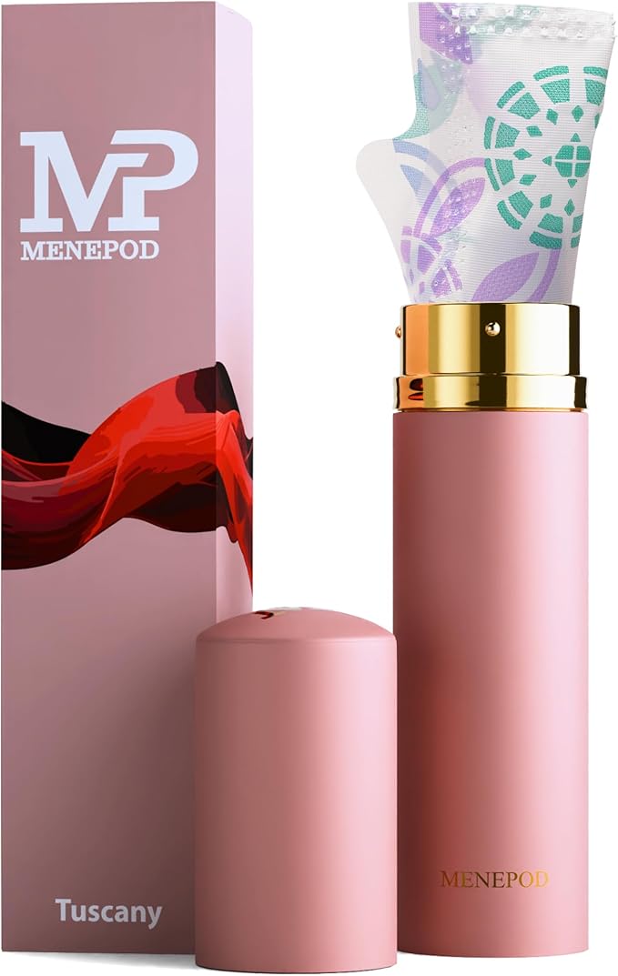 Menepod Luxury Tampon Holder For Purse,Cigarette Case,Pad and Bag Storage,Feminine Care,Discreet Travel Essentials Organizer Accessory Ideal for Women, Ladies, and Girls (Velvet Rose)