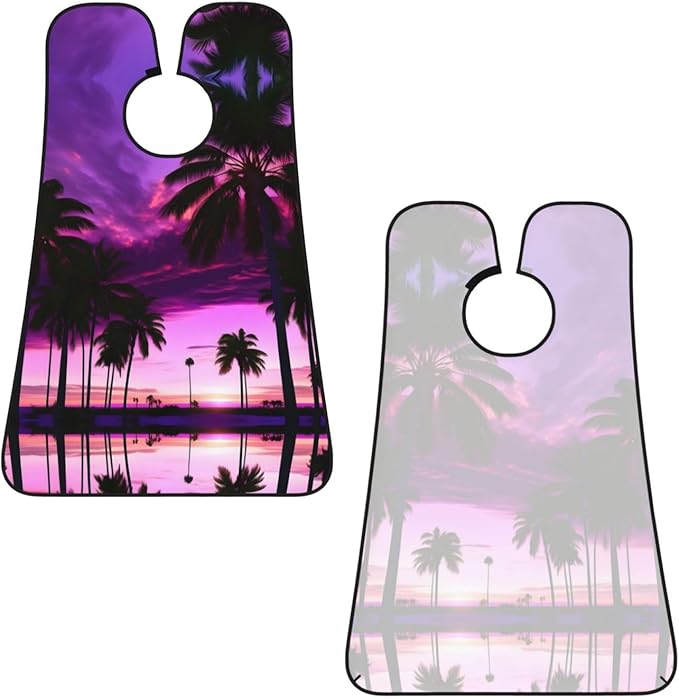 Pansy Perfection Print Beard Bib Shaving Apron, Beard Hair Trimming Cape Gift For Dad