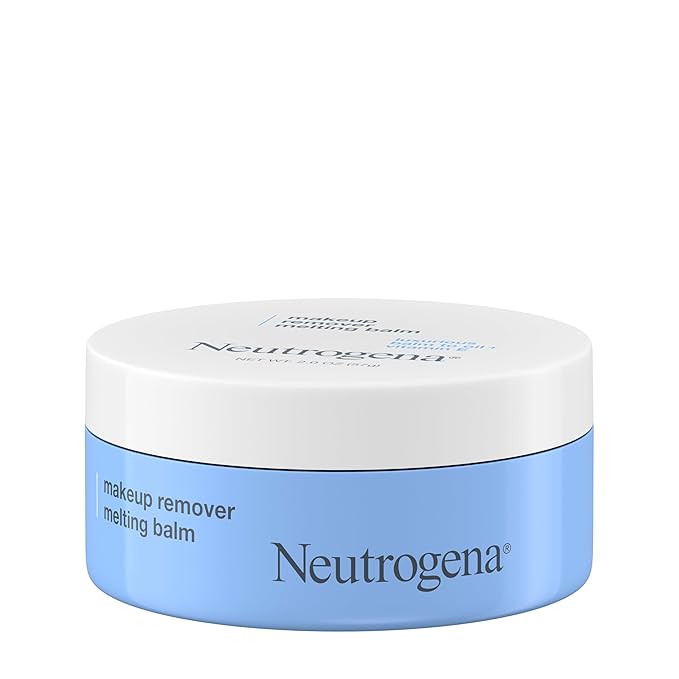 Neutrogena Makeup Remover Melting Balm with Vitamin E, Nourishing and Gentle on Skin, Works on Lips, Face, and Eyes, Solid to Oil for Quick Removal, Fragrance-Free, Travel-Friendly, 2 oz