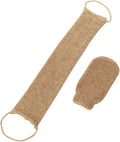 Elolicu Jute Back Wash Strap, Hemp Back Scrubber Double Sided Natural Exfoliating Hemp Gloves Massage Strap Body Towel Brush Shower Exfoliating Belt for Back Bath Deep Clean Invigorate Your Skin