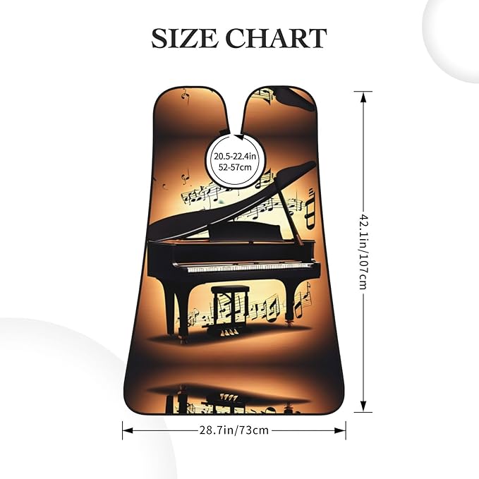 Purple Music Notes Print Beard Bib Shaving Apron, Beard Hair Trimming Cape – For Dad