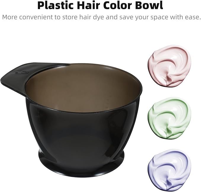SHERCHPRY Hair Color Mixing Bowl Set 2-Pack Hair Dye Bowl with Measurement Scale Anti-Slip Tinting Bowls for Salon Coloring Reusable Hairdressing Container for Home Oil Treatment