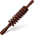 Deston Manual Massager Wooden Handheld Roller Trigger Point Massage Stick for Fascia, Cellulite, Muscle & Abdomen, Body Therapy Massager, Muscle Belly Relief Tool, Coffee