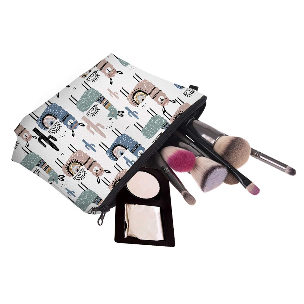 Deanfun Small Makeup Case - Cute and Waterproof Cosmetic Bag for Women(Cactus Camel D5-51444)