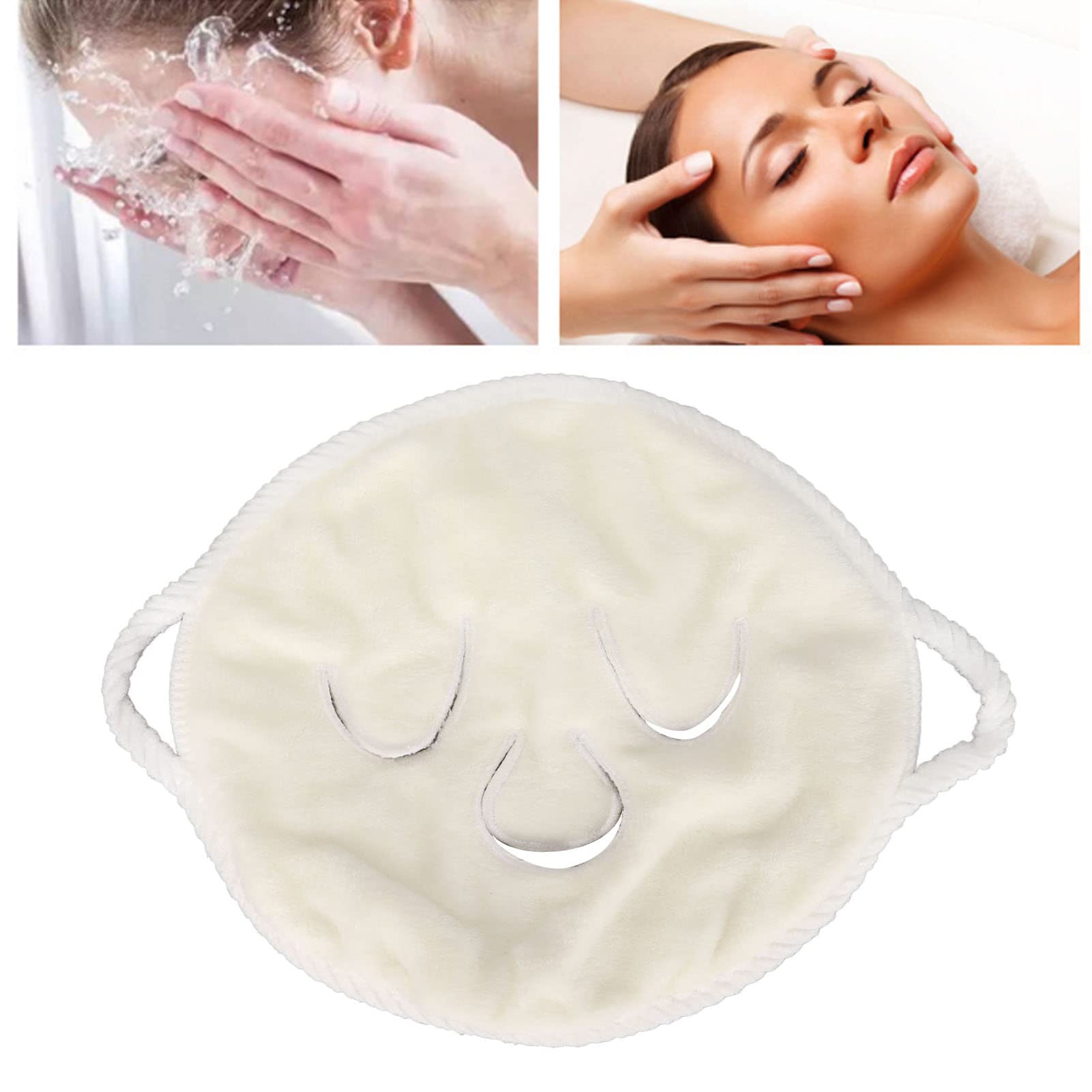 Cold Hot Compress Towel,Reusable Spa Towels 3 Holes Ear Hanging Breathable Face Skin Care Towel for Relaxation