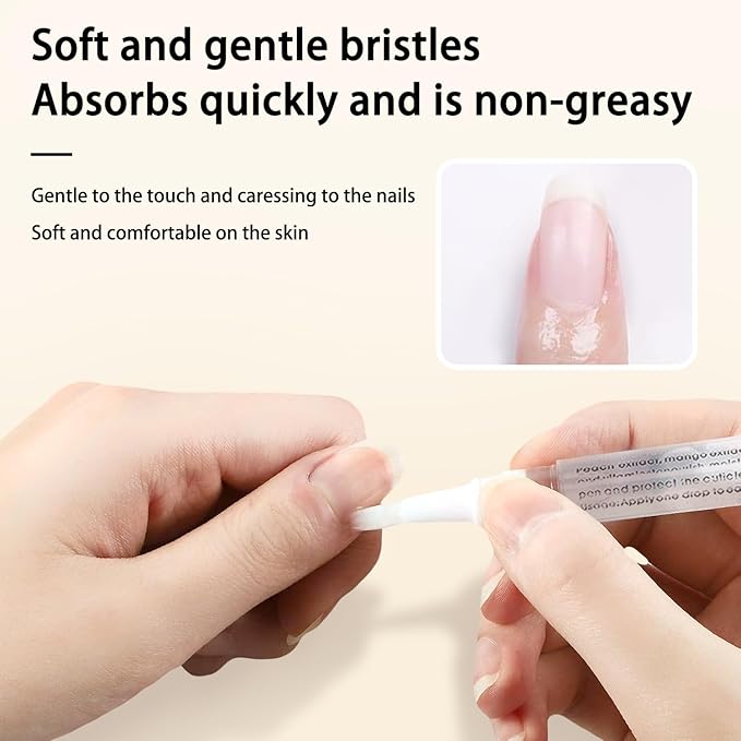 BEVINAS Nail Cuticle Oil KIT 2 Scent (Strawberries Peaches) Revitalize and Strengthen Your Nails Premium Nail Nutrient Oils Ideal for Home DIY or Nail Salon.