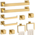 10-Pieces Gold Bathroom Accessories Set, 16 Inch Towel Bar Set