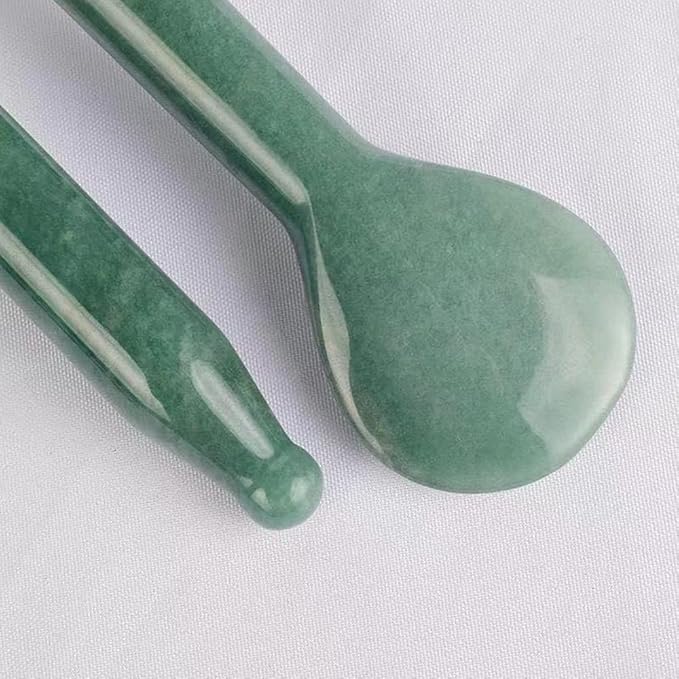 TOP SEWING Jade Gua Sha Massage Tools Facial Tool Natural Green Gua Sha Anti Aging Facial Skin SPA for Rejuvenate Skin Anti-Wrinkle Anti Aging