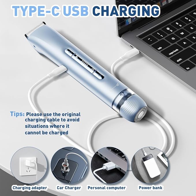 Bikini Trimmer for Women,2 in 1 Womens Electric Razors,Dual Head Shaver for Women Lady Facial Pubic Legs Private Area Body Hair,IPX7 Waterproof Wet & Dry