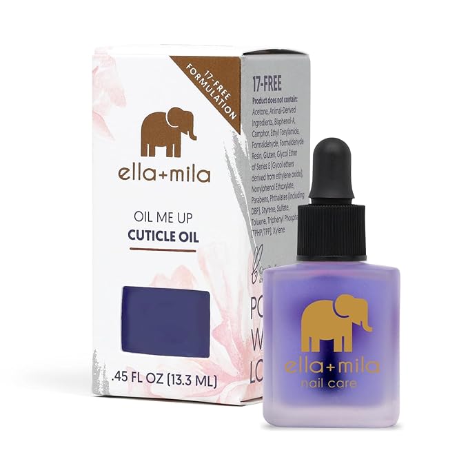 ella+mila Cuticle Oil for Nail Growth with Lavender & Vitamin E, 0.45 fl oz