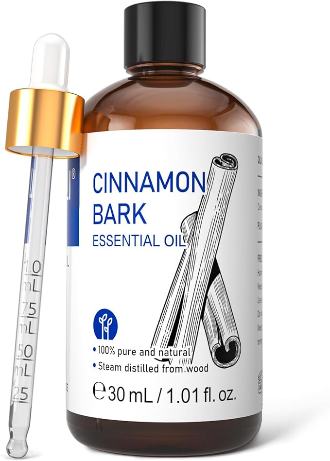 HIQILI Cinnamon Essential Oil for Aromatherapy, Spray & Diffuser