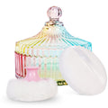 LAKIRA Extra Large Body Powder Puff and Container, 5.35" Body Container with 3.93" Powder Puff, for Baby Women's Loose Dusting Powder (5.35" Pure)