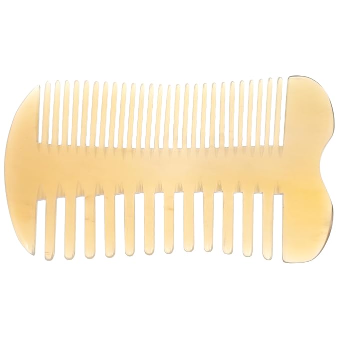 OX Horn Comb - Handmade Double-Sided Wide Tooth Anti-Static Massage Comb for Men & Women