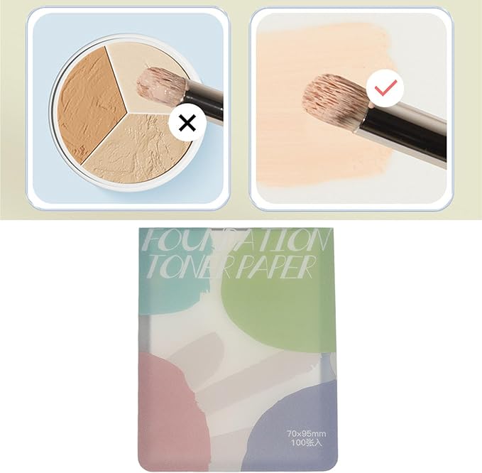 Nurnesy 200 Disposable Nail Art Cosmetic Palette Paper Makeup Mixing Sheets 2 Sticks for Beauty Nail Salon Home Use
