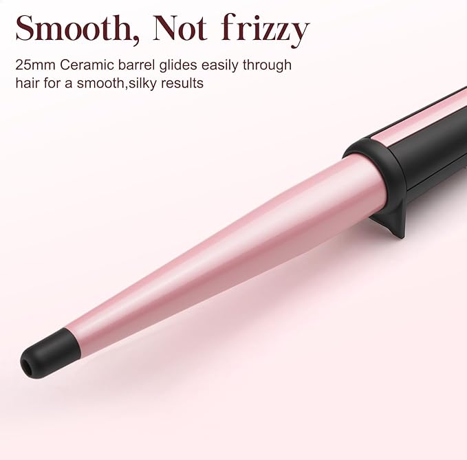 Hair Curling Iron,Curling Wand 0.5-1",210℃ for Classic Curls&Natural Waves