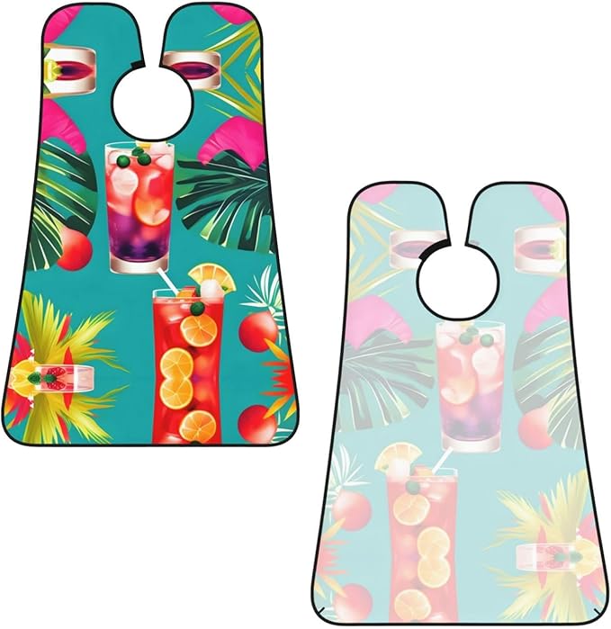 Tropical Fruit Pineapple Print Beard Bib Shaving Apron, Beard Hair Trimming Cape Gift For Dad