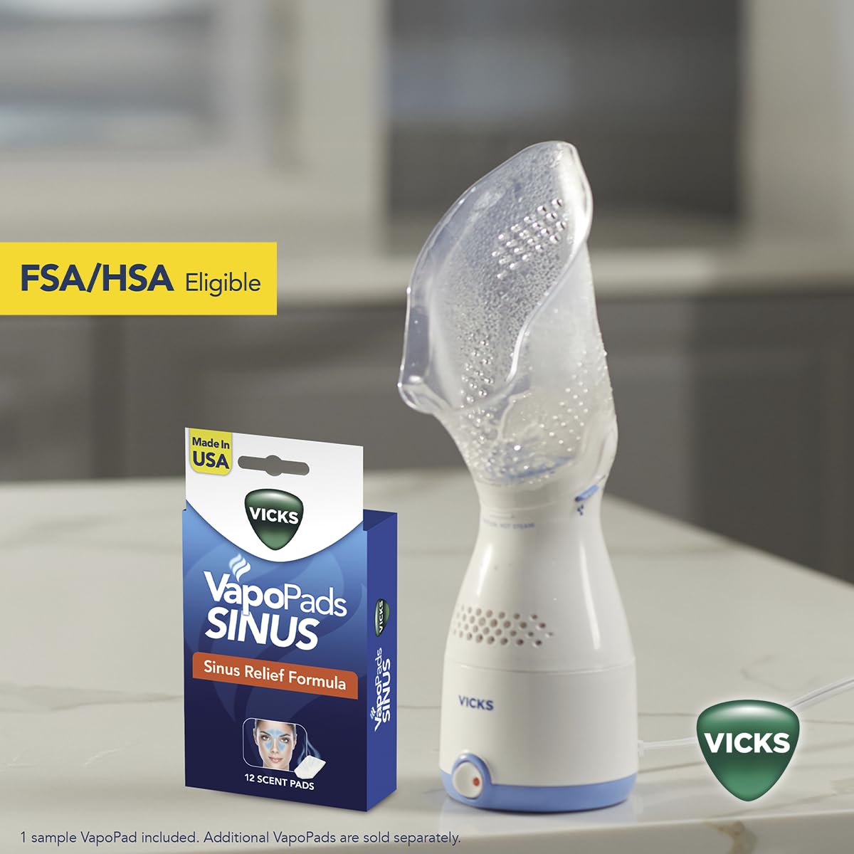 Vicks Sinus Inhaler for Sinus Relief, Works with VapoPads (1 Included)