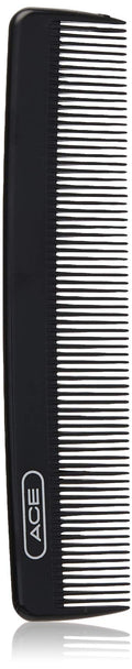 ACE Pocket Fine Tooth Comb - 4.5 Inch, Black - Great for All Hair Types - Fine Comb Teeth for Thin to Medium Hair - Durable for Everyday and Professional Use