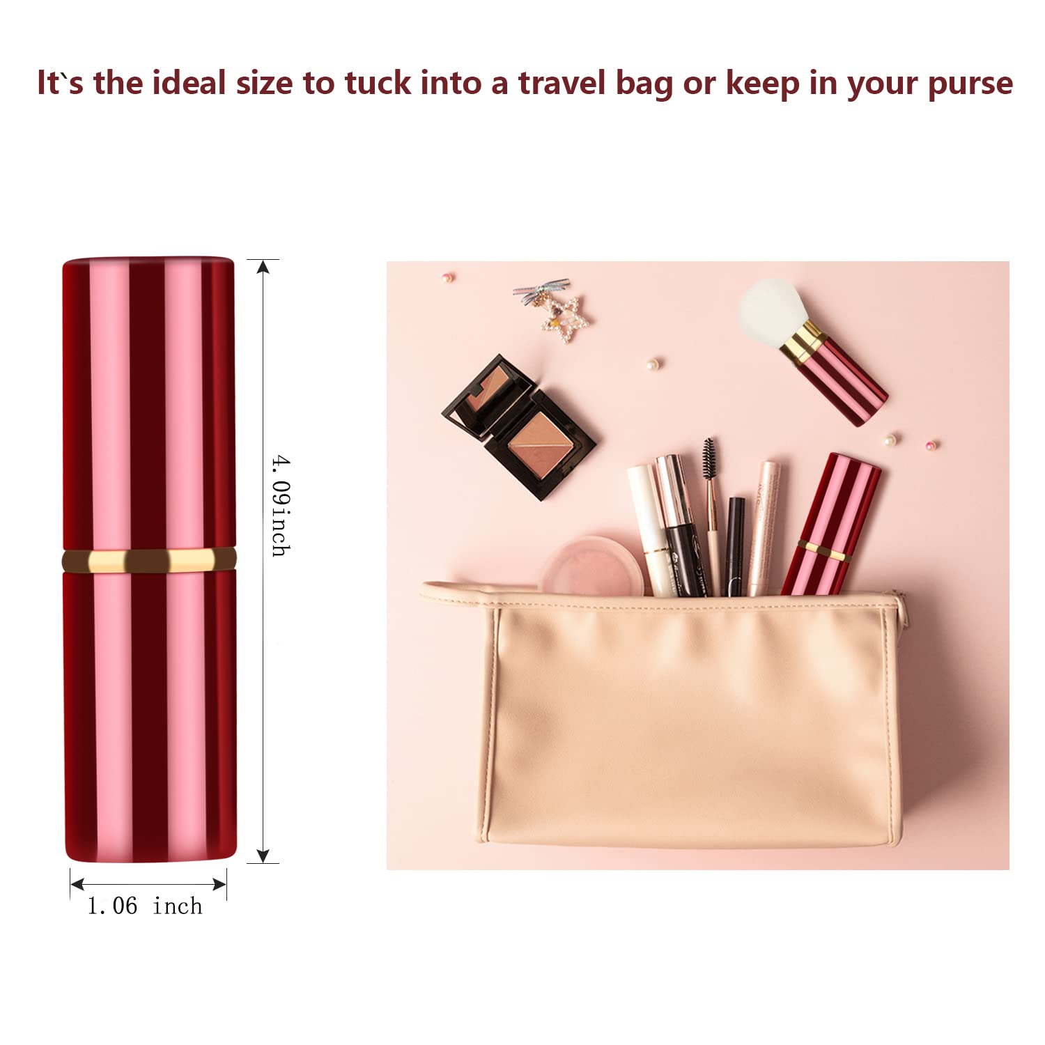 Retractable Makeup Brushes, Travel Face Kabuki Blush Brush