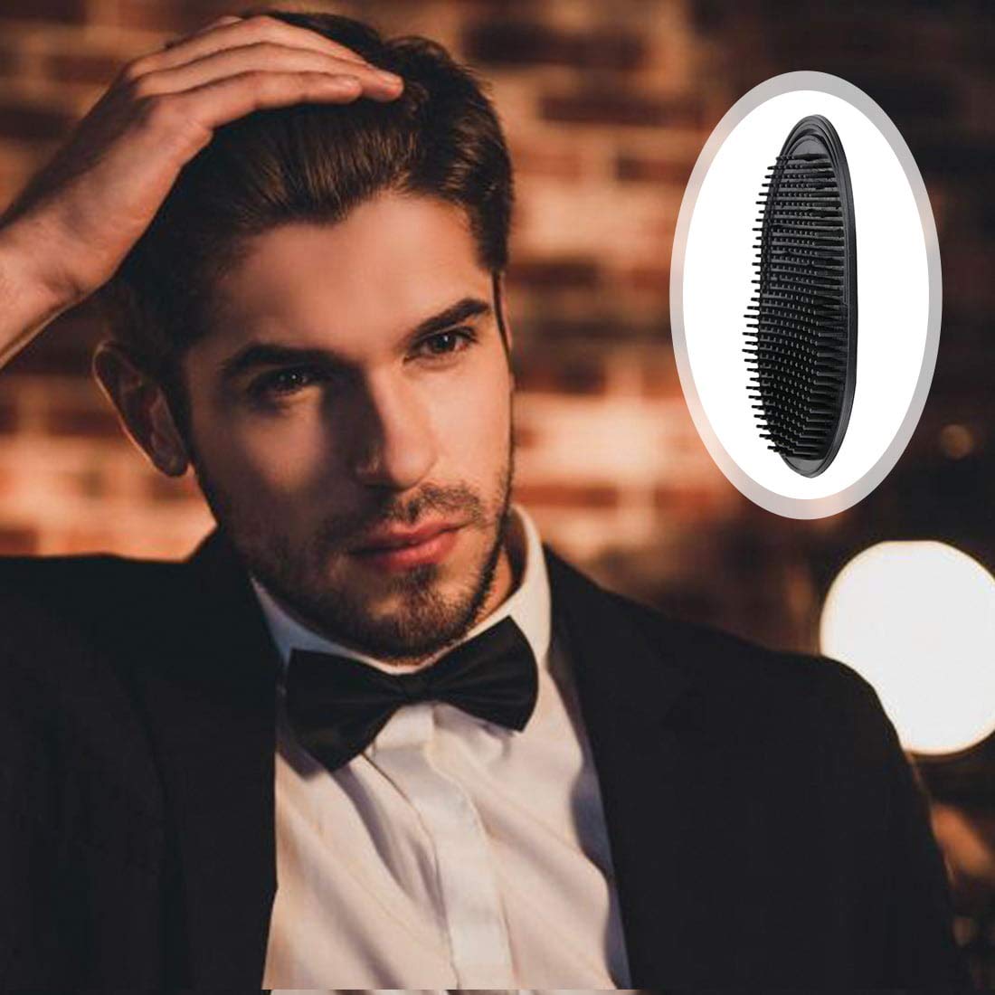 6Pcs shampoo pocket comb massage hair comb pocket palm brush comb portable hair comb beard comb creative scalp brush pocket combs for men and pets (6PA)
