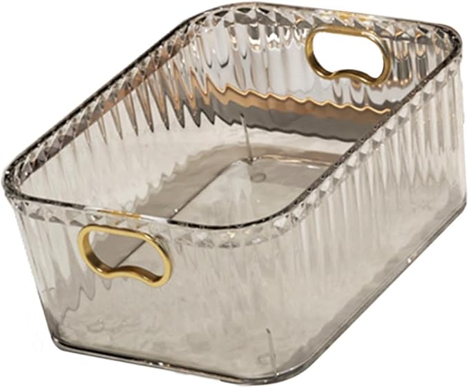 Acrylic Makeup Storage Bin Jewelry Organizer Storage Container Lightweight Multipurpose Portable for Pantry Laundry Accessory, Clear