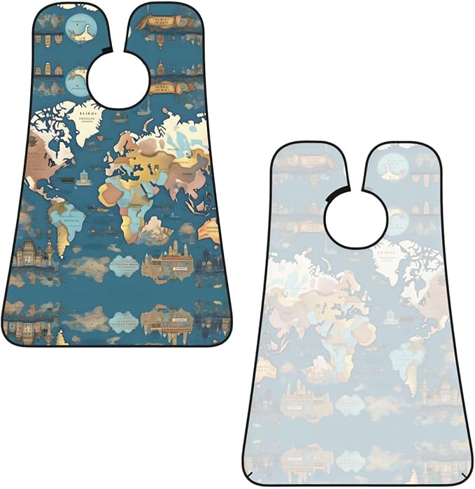 Yellow Flowers Butterflies Print Beard Bib Shaving Apron, Beard Hair Trimming Cape Gift For Dad