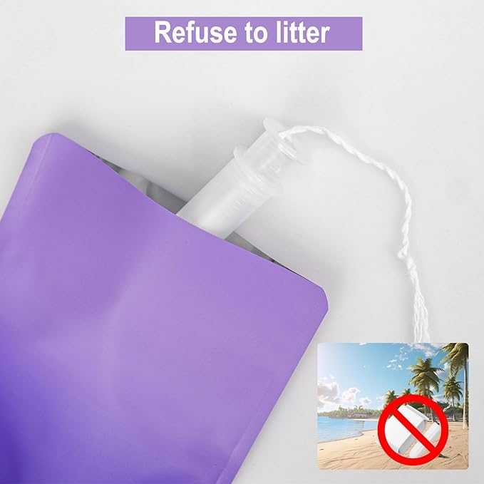 Tampon Disposal Bags, Set of 100 Sanitary Disposal Bags, Close Block Odor, Waterproof and Leak-Proof, Small and Easy to Carry, Hide Tampon and Small Pads (Gradient Purple)