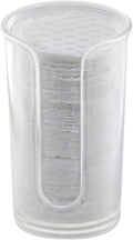 iDesign Round Cosmetic Cotton Pad Holder, Clear