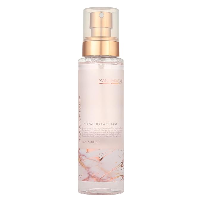 Manna Kadar Beauty Hydration Happy Hydrating Face Mist, 180ml - Preps Skin & Sets Makeup, Provides Moisture, Keep Skin Hydrated & Healthy, Sea Botanicals, Invigorating, Refreshing, Breathable