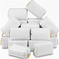Kigeli Aesthetic Makeup Bags PU Leather Cosmetic Pouches Waterproof Plain Toiletry Bags Makeup Pouches Bulk for Women Party Gift Travel Storage Organizer(White,7.1 x 2.8 x 4.3 in)
