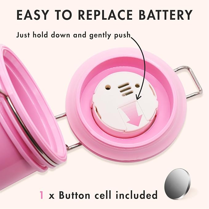 Embagol False Lash Glue Storage Tank With Thermometer Adhesive Carbon Sealed Leak-proof Containers Grafting Eyelash Extension Supplies(PINK)