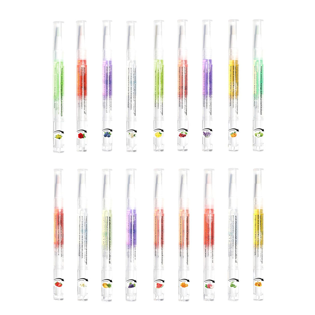 SULLMAR Nail Cuticle Oil Pen 18 Scents Gel Nail Oil Pen Nourishment Polish With Vitamins Moisturized Cuticle Care