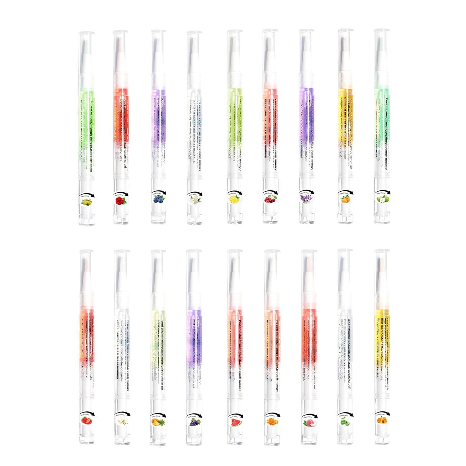 SULLMAR Nail Cuticle Oil Pen 18 Scents Gel Nail Oil Pen Nourishment Polish With Vitamins Moisturized Cuticle Care