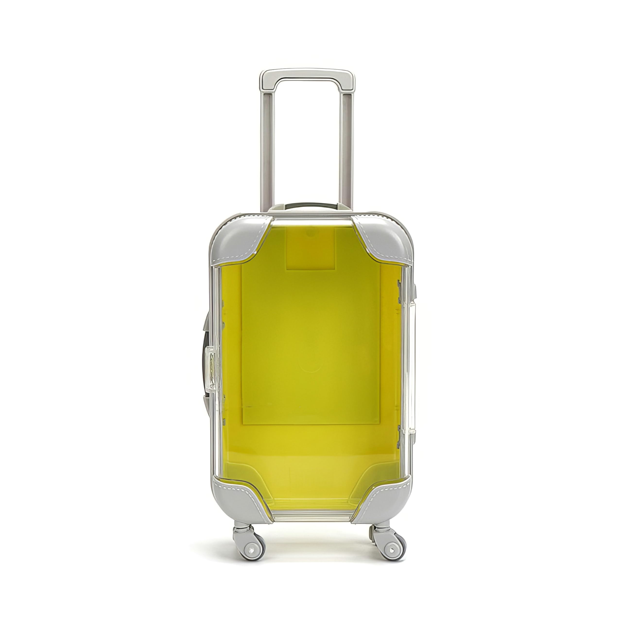 Kiyza False Eyelash Storage Box, Portable Travel Organizer Mini Luggage False Eyelash Tray Makeup Tool (YELLOW)