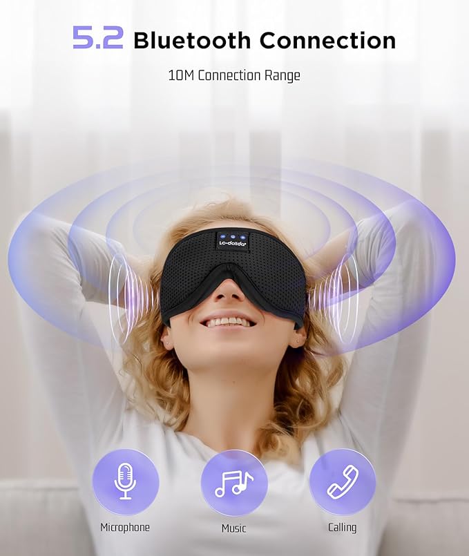 Bluetooth Headphones Weighted Sleeping Mask 3D Eye Mask