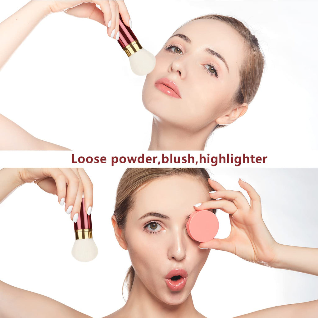 Retractable Makeup Brushes, Travel Face Kabuki Blush Brush